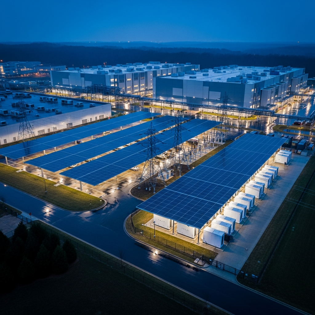 Utility-scale solar farm with DERSec Sentry monitoring